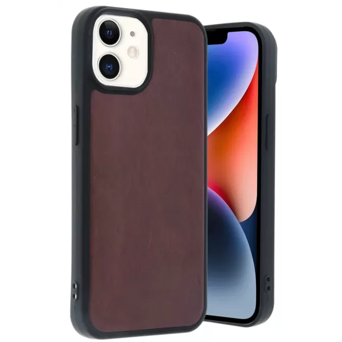 Newface iPhone 11 Kılıf Aras Deri Kapak - Bordo