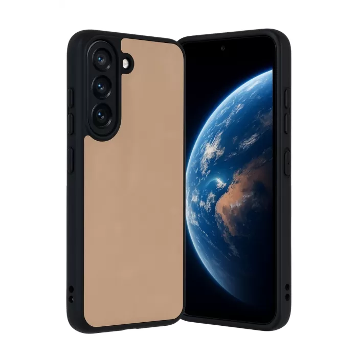 Newface Samsung Galaxy A36 Kılıf Aras Deri Kapak - Pudra