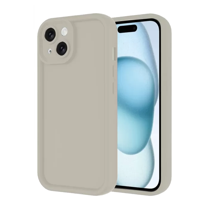 Newface iPhone 14 Kılıf Viera Silikon - Krem