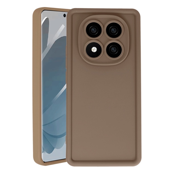 Newface Xiaomi Redmi Note 14 Pro 5G Kılıf Viera Silikon - Kahverengi