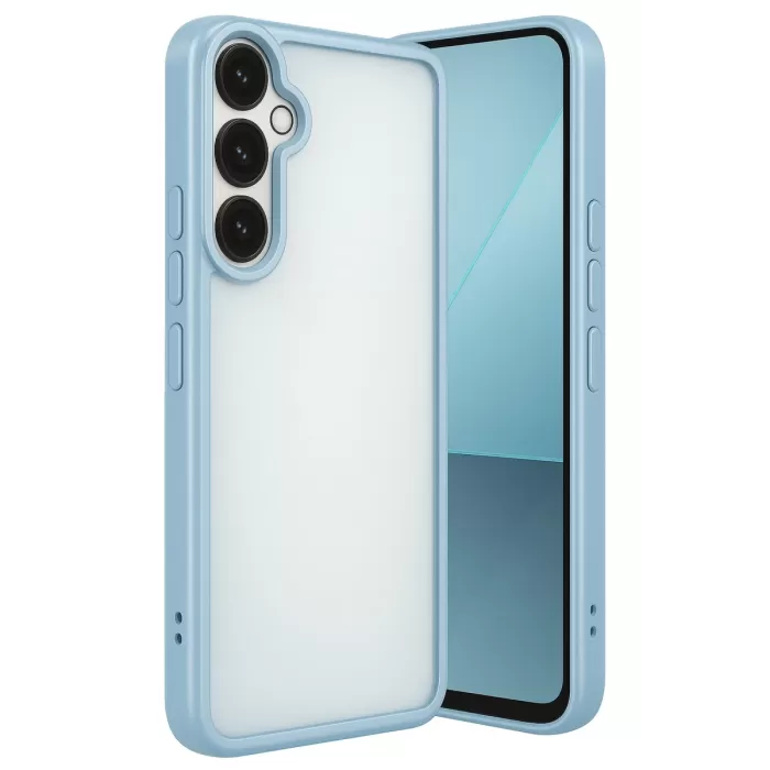 Newface Samsung Galaxy A24 4G Prime Kılıf Razer Lensli Silikon - Açık Mavi