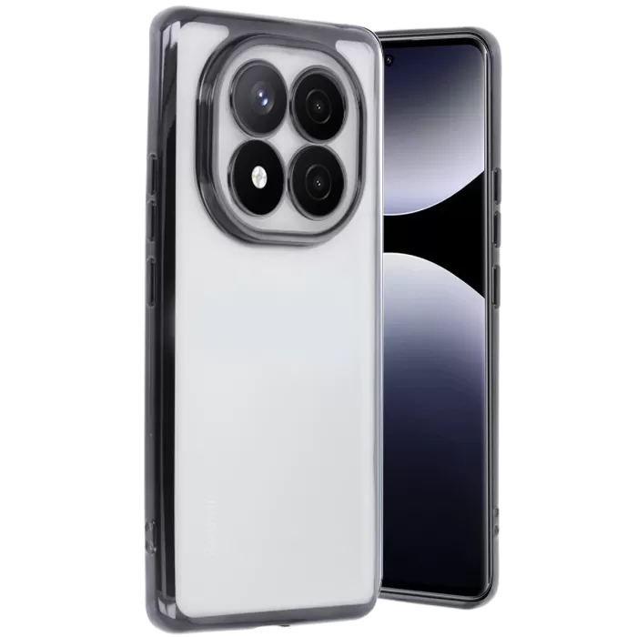 Newface Xiaomi Redmi Note 14 Pro Plus Kılıf Razer Lensli Silikon - Siyah