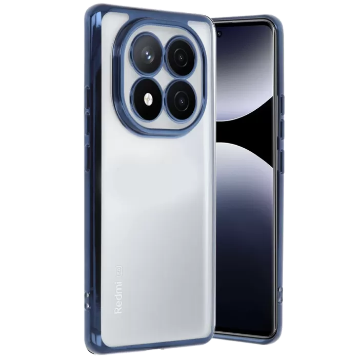 Newface Xiaomi Redmi Note 14 Pro 5G Kılıf Razer Lensli Silikon - Lacivert
