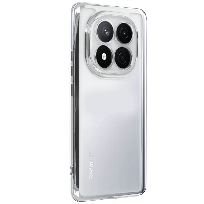 Newface Xiaomi Redmi Note 14 Pro 4G Kılıf Razer Lensli Silikon - Gümüş