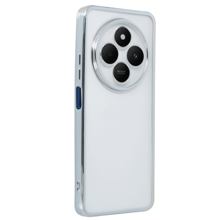 Newface Xiaomi Redmi 14C Kılıf Razer Lensli Silikon - Gümüş