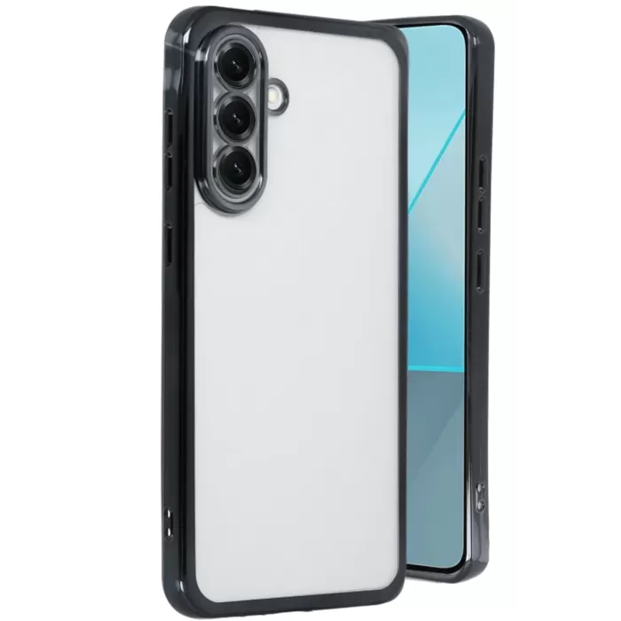 Newface Samsung Galaxy A56 Kılıf Razer Lensli Silikon - Siyah