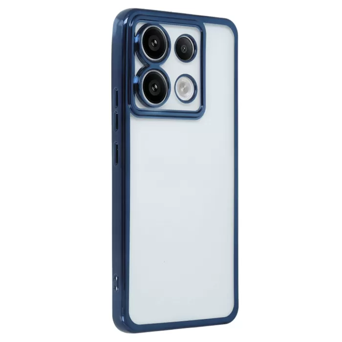 Newface Xiaomi Redmi Note 13 Pro 4G Kılıf Razer Lensli Silikon - Lacivert