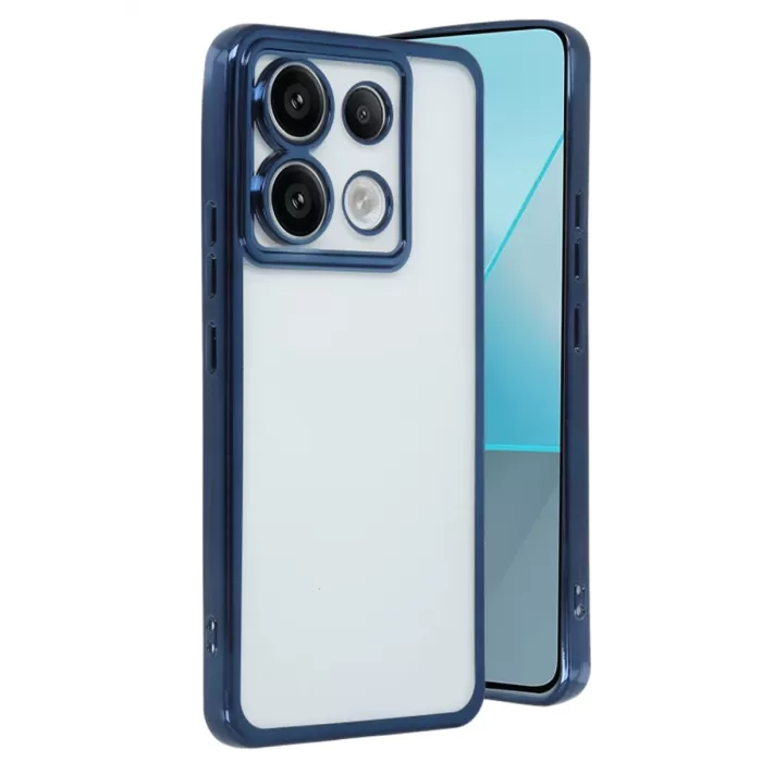 Newface Xiaomi Redmi Note 13 Pro 4G Kılıf Razer Lensli Silikon - Lacivert