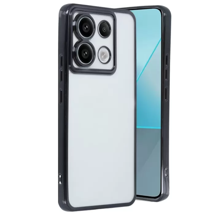 Newface Xiaomi Redmi Note 13 Pro 5G Kılıf Razer Lensli Silikon - Siyah