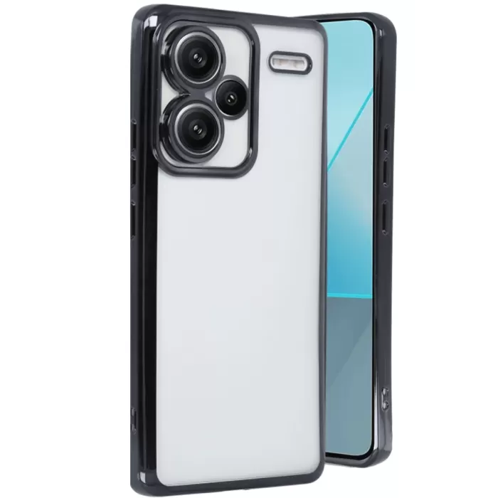 Newface Xiaomi Redmi Note 13 Pro Plus Kılıf Razer Lensli Silikon - Siyah