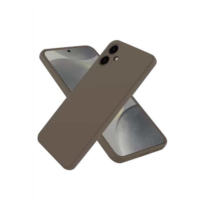 Newface Samsung Galaxy A06 Kılıf First Silikon - Kahverengi