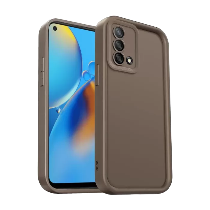 Newface Oppo A74 4G Kılıf Viera Silikon - Kahverengi