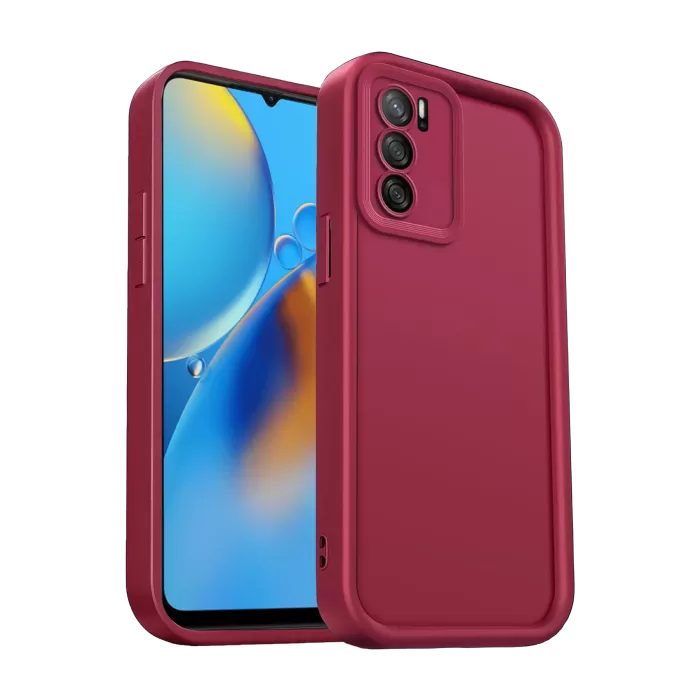 Newface Oppo A16 Kılıf Viera Silikon - Bordo