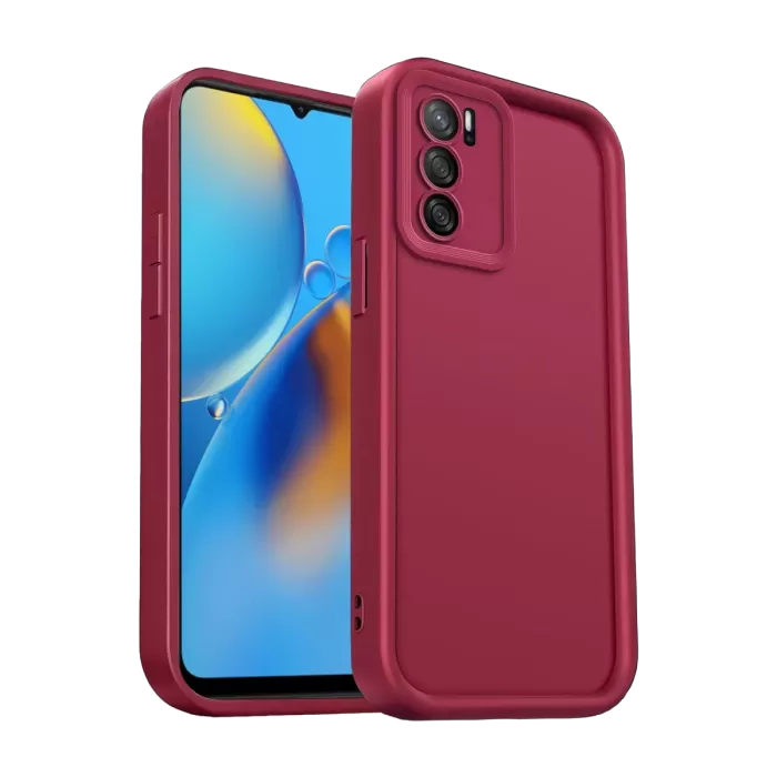 Newface Oppo A16 Kılıf Viera Silikon - Bordo