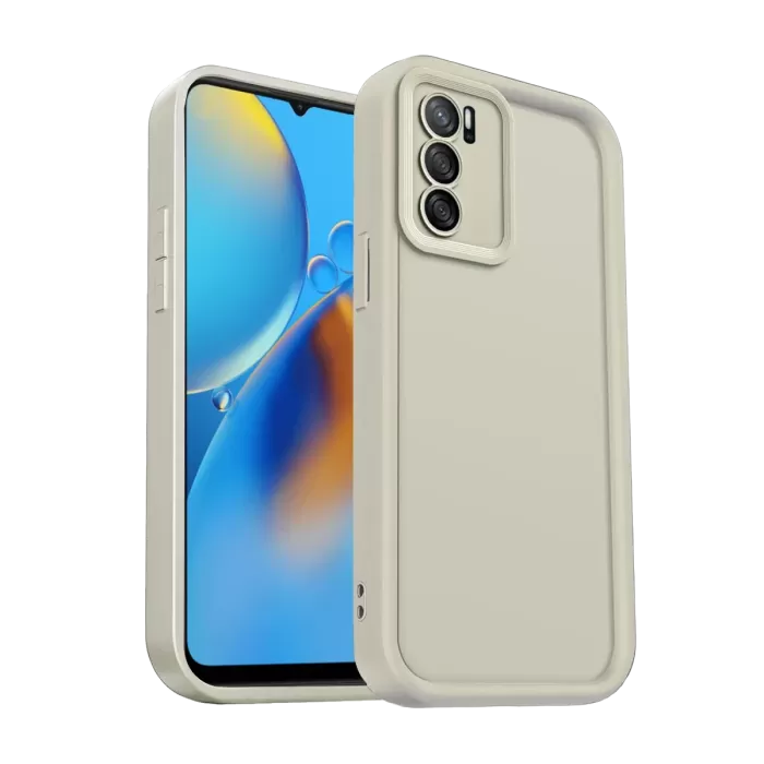 Newface Oppo A16 Kılıf Viera Silikon - Krem