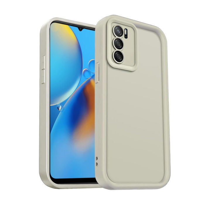 Newface Oppo A16 Kılıf Viera Silikon - Krem