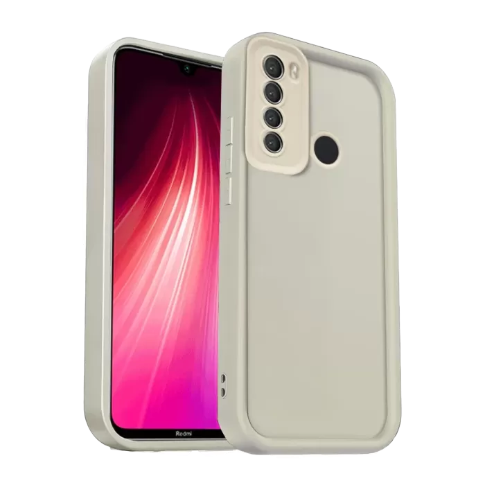 Newface Xiaomi Redmi Note 8 Kılıf Viera Silikon - Krem