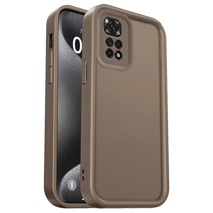 Newface Xiaomi Redmi 10 2022 Kılıf Viera Silikon - Kahverengi