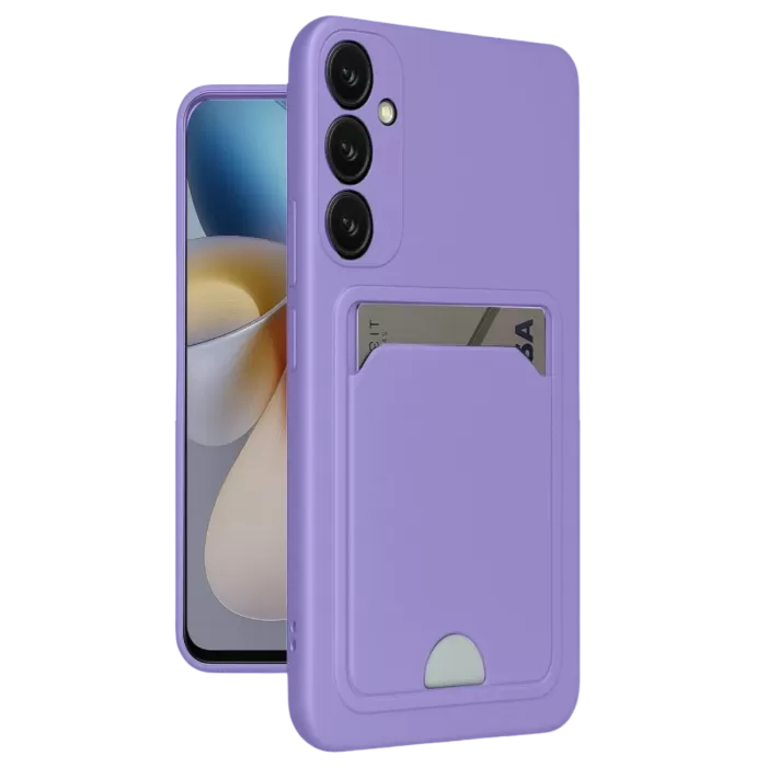 Newface Samsung Galaxy A16 5G Kılıf Kelvin Kartvizitli Silikon - Lila