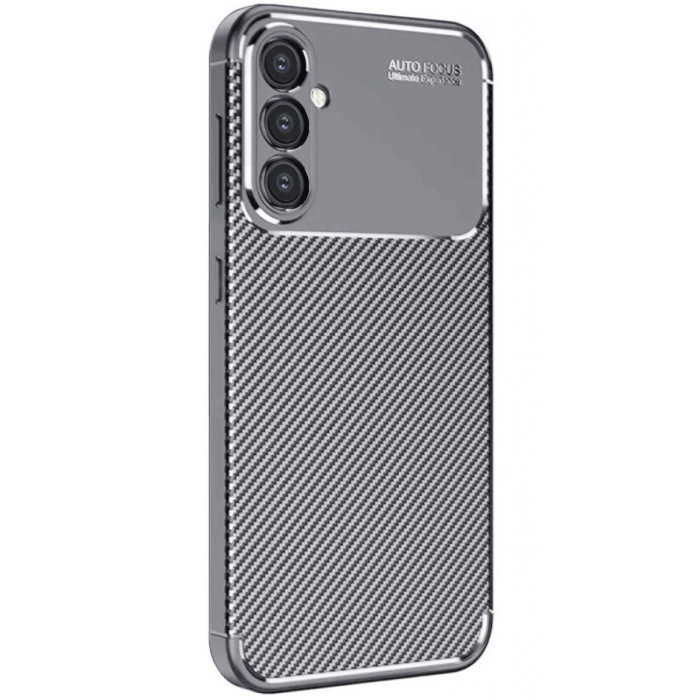 Newface Samsung Galaxy A16 5G Kılıf Auto Focus Karbon Kapak - Gri