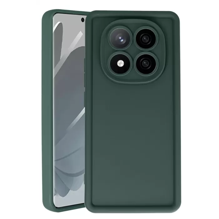 Newface Xiaomi Redmi Note 14 Pro 4G Kılıf Viera Silikon - Koyu Yeşil