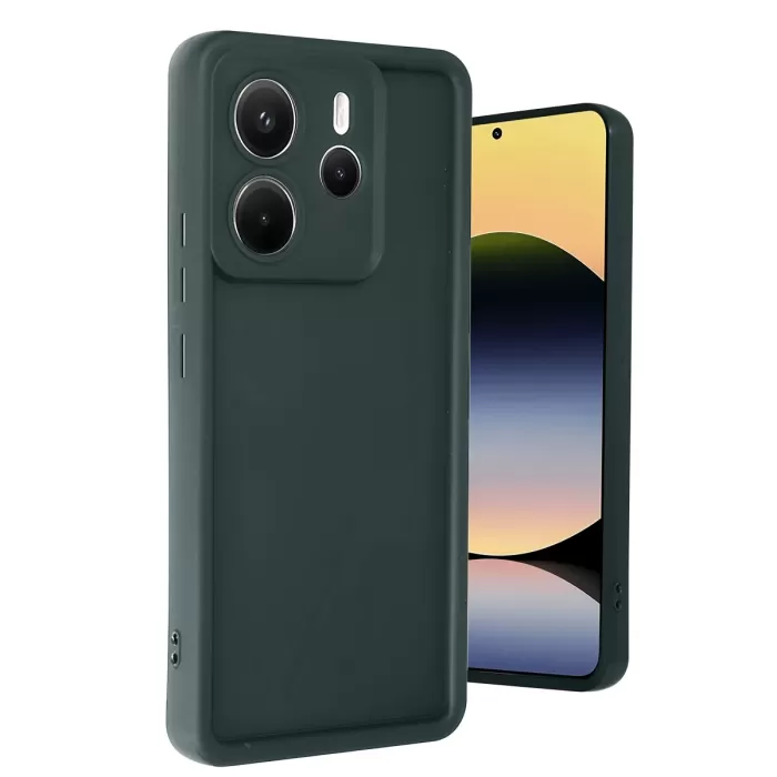 Newface Xiaomi Redmi Note 14 4G Kılıf Viera Silikon - Koyu Yeşil