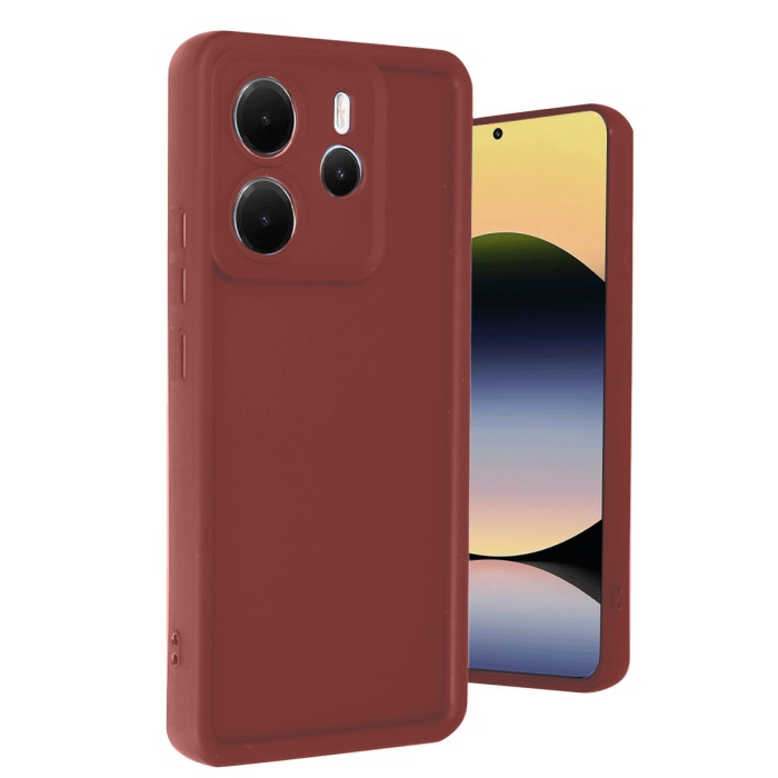 Newface Xiaomi Redmi Note 14 4G Kılıf Viera Silikon - Bordo