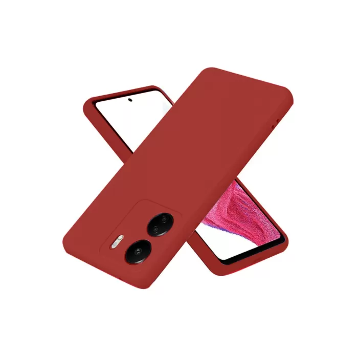 Newface Xiaomi Redmi 13C Kılıf First Silikon - Bordo