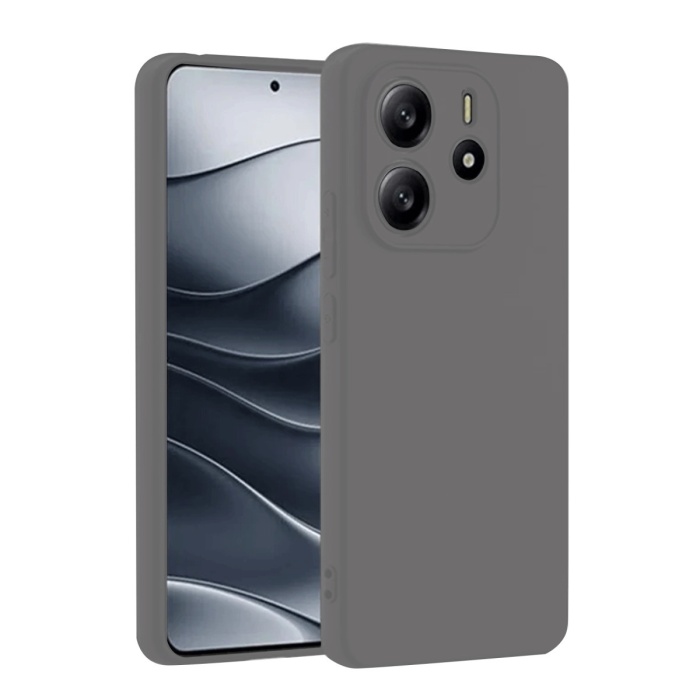 Newface Xiaomi Redmi Note 14 4G Kılıf First Silikon - Gri