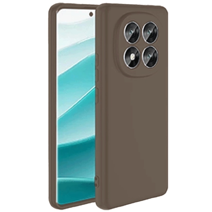 Newface Xiaomi Redmi Note 14 Pro 4G Kılıf First Silikon - Kahverengi