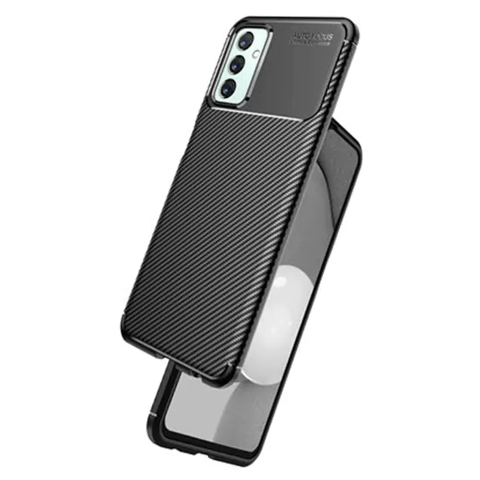 Newface Samsung Galaxy M23 Kılıf Auto Focus Karbon Kapak - Siyah
