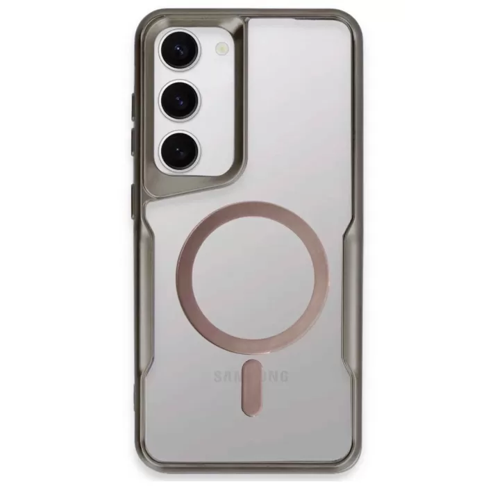 Newface Samsung Galaxy S23 Kılıf Boyi Magsafe Silikon Kapak - Titan Gri