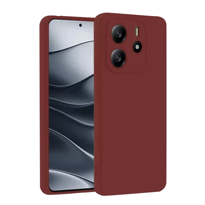 Newface Xiaomi Redmi Note 14 4G Kılıf First Silikon - Bordo