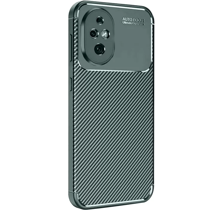 Newface Honor 200 Kılıf Auto Focus Karbon Kapak - Koyu Yeşil