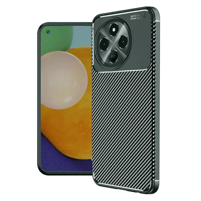 Newface Tecno Spark 30 Pro Kılıf Auto Focus Karbon Kapak - Koyu Yeşil