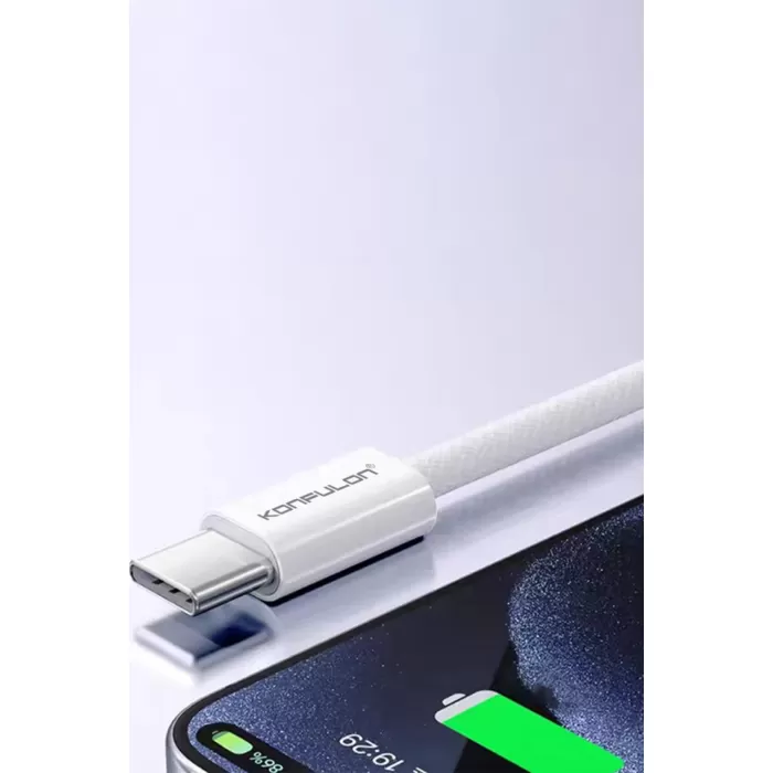 Konfulon DC82 1M 60W Type-C to Type-C  PD Hızlı Şarj Kablo - Beyaz