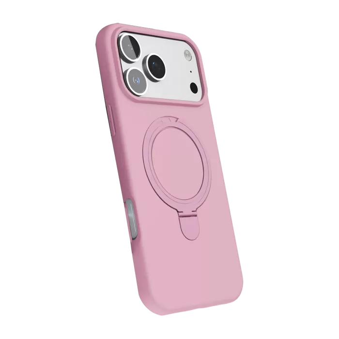 Newface Apple iPhone 17 Pro Regal Magsafe Standlı Kapak - Açık Pembe