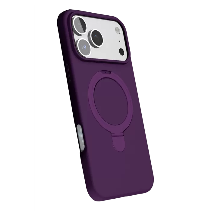 Newface Apple iPhone 17 Pro Regal Magsafe Standlı Kapak - Derin Mor