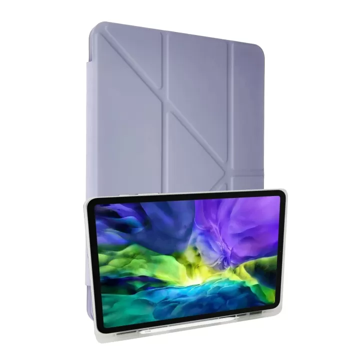 Newface iPad 10.2 (8.nesil) Kılıf Kalemlikli Mars Tablet Kılıfı - Lila