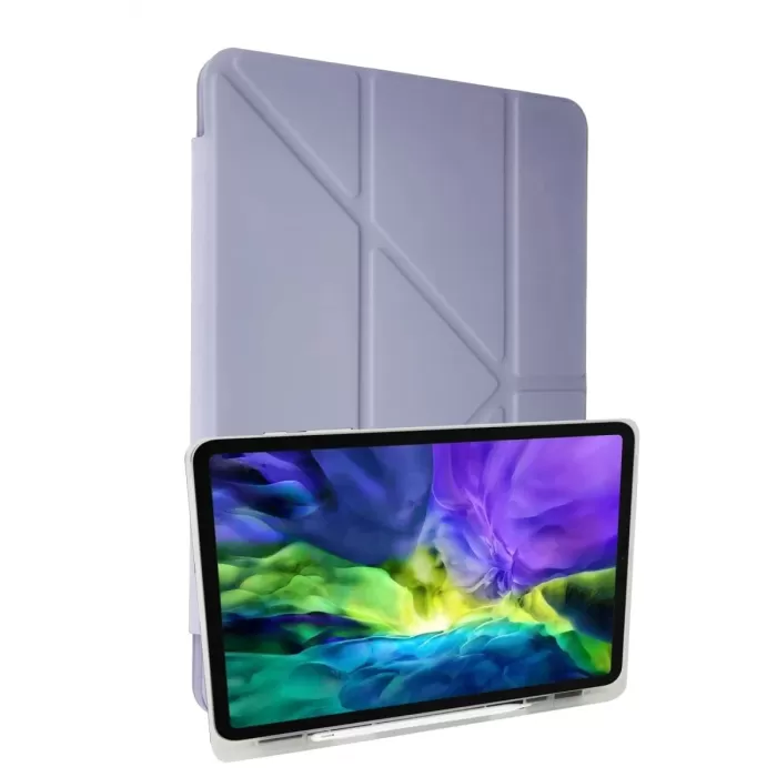 Newface iPad 10.2 (8.nesil) Kılıf Kalemlikli Mars Tablet Kılıfı - Lila