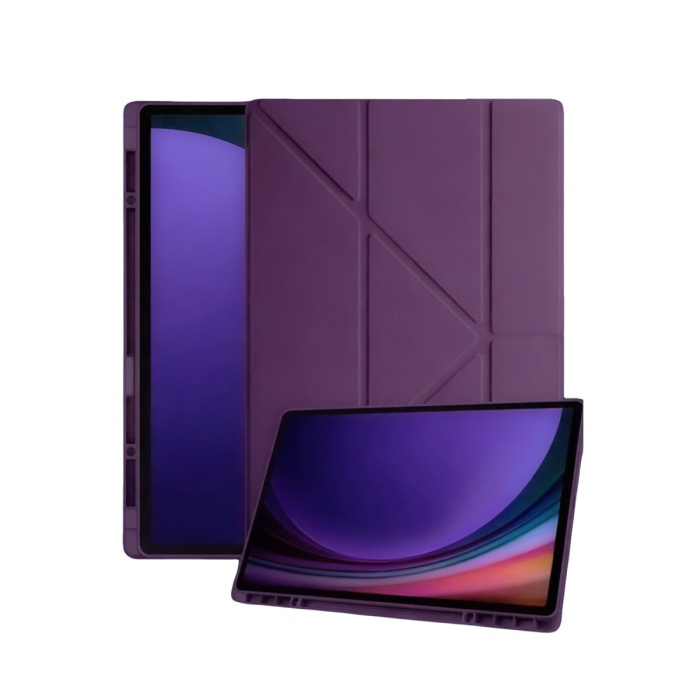 Newface Samsung Galaxy X730 Tab S11 Kalemlikli Mars Tablet Kılıfı - Mürdüm