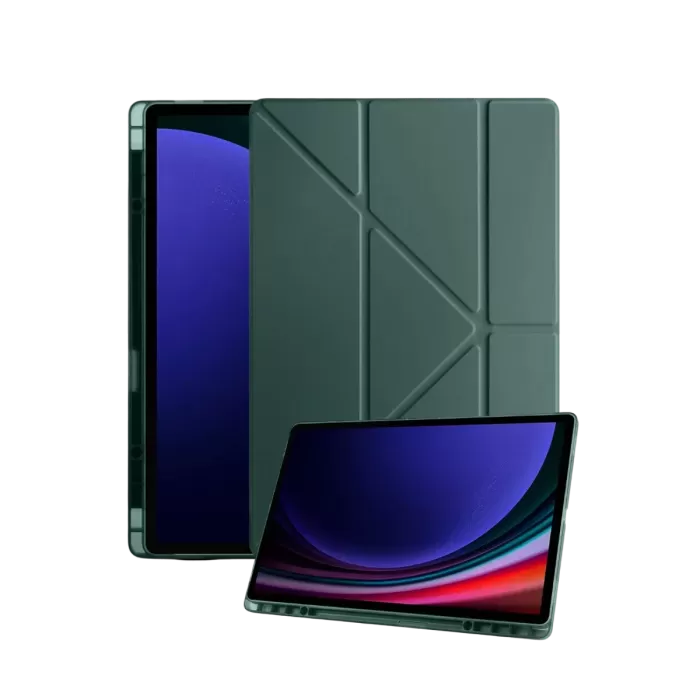 Newface Samsung Galaxy Tab A11 Plus Kalemlikli Mars Tablet Kılıfı - Koyu Yeşil