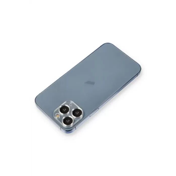 Newface iPhone 11 Pro Max Metal Kamera Lens Koruma Cam - Gümüş