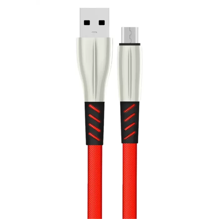 Konfulon S88 Metal Uçlu Micro USB Kablo 1M 2.4A - Kırmızı