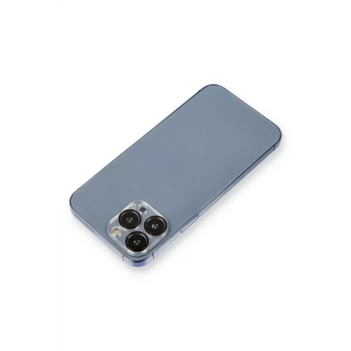 Newface iPhone 12 Pro Max Metal Kamera Lens Koruma Cam - Siyah