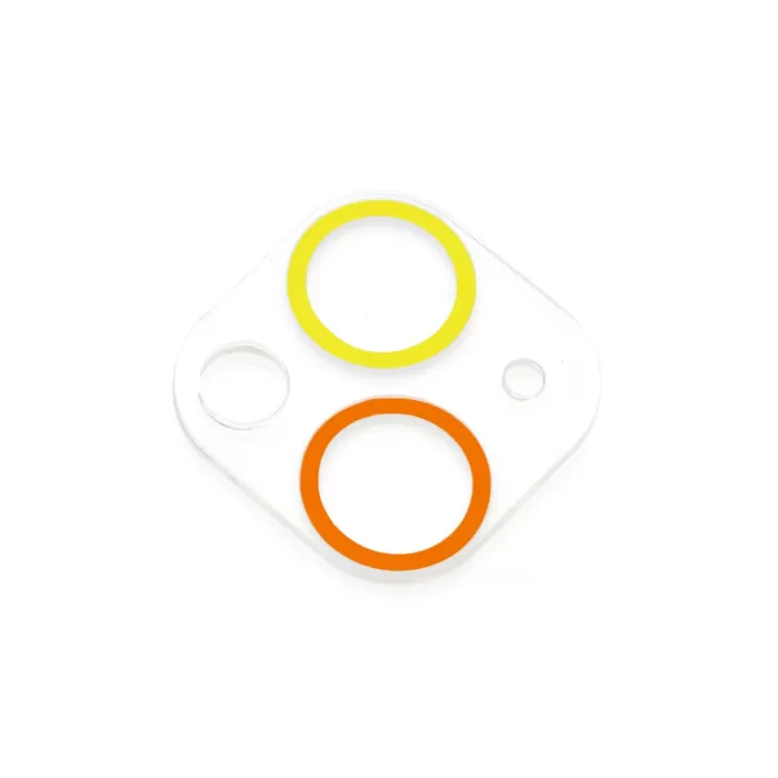 Newface iPhone 13 Mini Renkli Kamera Lens Koruma Cam - Sarı-Turuncu