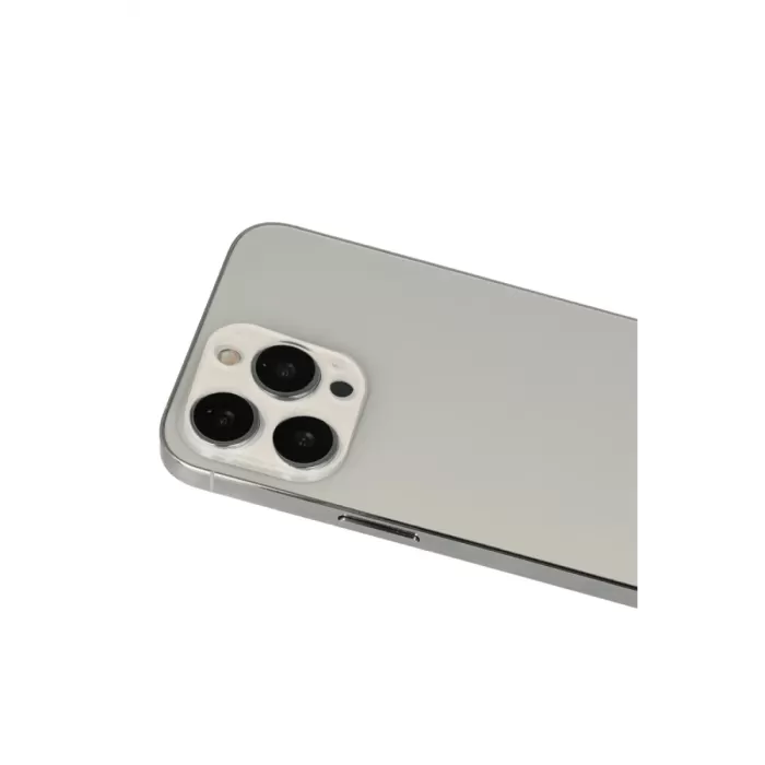 Newface iPhone 13 Pro Max Rainbow Kamera Lens Koruma Cam - Beyaz