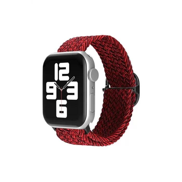 Newface Apple Watch 38mm Star Kordon - Siyah-Bordo