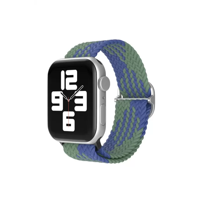 Newface Apple Watch 38mm Star Kordon - Yeşil-Lacivert