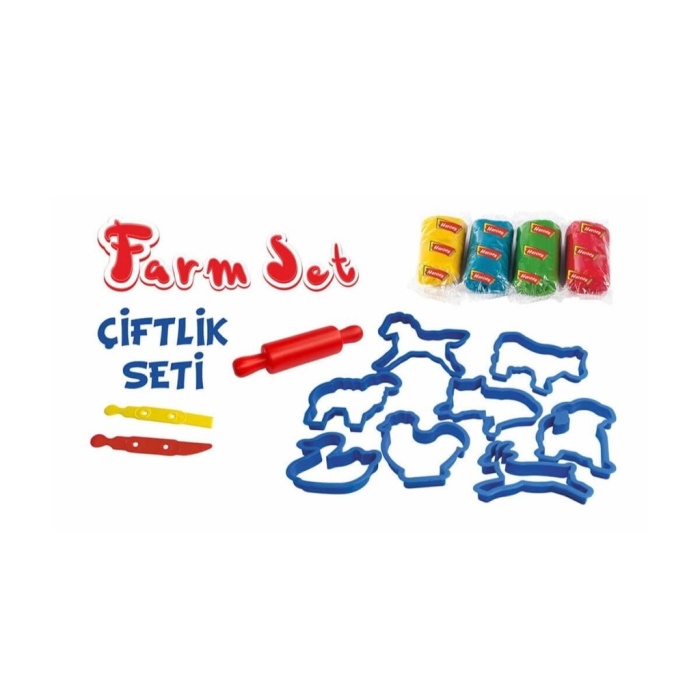 ERN-588 Orta Kutulu Çiftlik Oyun Hamuru Seti  - Eren Oyuncak